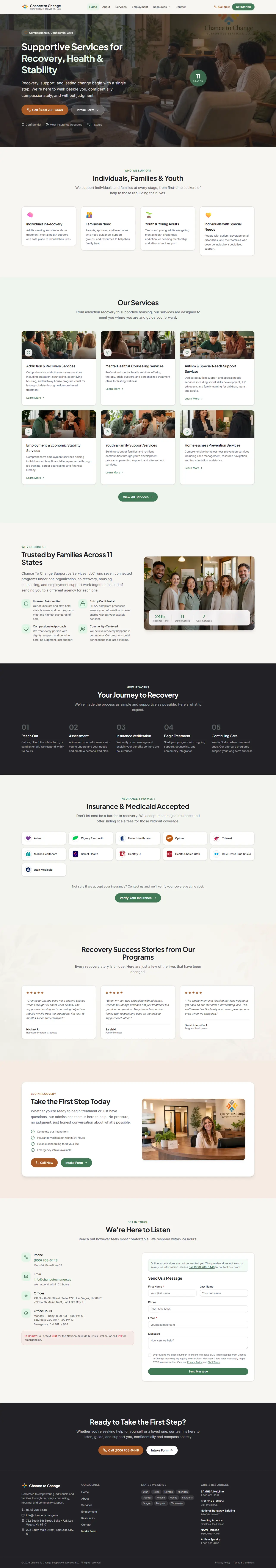 Chance to Change home page for recovery, health and stability services